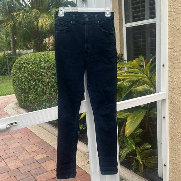 Citizens of Humanity Chrissy High-Rise Skinny Jeans Dark Blue Black Size 27 EUC - Picture 16 of 17